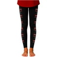 thumbnail image 3 of YAYUBA Girls' Christmas Skinny Pants Elk Print Legging Xmas Tree Casual Leggings Santa Claus Colored Lights Trousers, 3 of 6