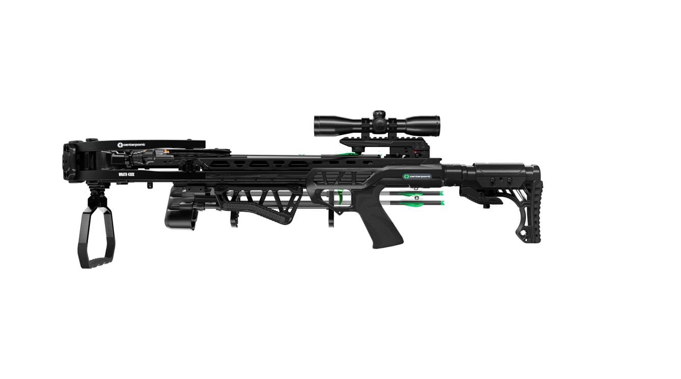 CenterPoint Archery Wrath 430 FPS Compound Crossbow with Full Accessory Package (Black)