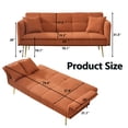 thumbnail image 5 of MDQMD 70" Teddy Fleece Convertible Sofa Bed - Adjustable Arms & Backrest, 3-Position Sleeper for Small Spaces, Apartments & Studios, Easy Assembly, 5 of 7