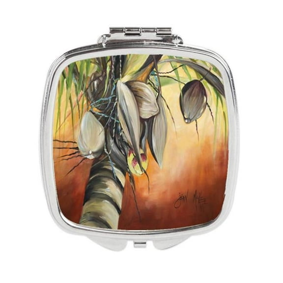 Carolines Treasures Orange Coconut Tree Compact Mirror - Orange