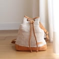 thumbnail image 3 of WOVEN Drawstring Bucket Bag - Beige, 3 of 3