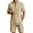 A-Khaki25, variant on JAJAHO Mens Linen Shirt And Shorts Set Summer Short Sleeve Casual Breathable Comfortable Solid Color V Neck Shirts For Business Travel 2 Piece Versatile Outfit