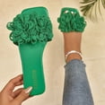 thumbnail image 4 of Women's Flat Flip Flops Square Toe Soft Sole Open-Toe Flower Comfortable Spring Summer Beach Slippers,Size 36-43, 4 of 9