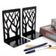 thumbnail image 5 of 2 pares de sujetalibros modernos con diseño de árbol para estantes, soporte para libros antideslizante, almacenamiento de Metal resistente para CD, tapón decorativo para libros, 5 of 5