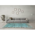 thumbnail image 3 of Ahgly Company Indoor Rectangle Persian Light Blue Traditional Area Rugs, 7' x 10', 3 of 4