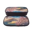 thumbnail image 5 of Vsdgher Cherry Blossoms Print Pen Case Leather Pencil Pouch Markers Holder Big Capacity Bag with Zippered Pocket for Stationery Tool, 5 of 6