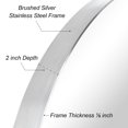 thumbnail image 6 of Empire Art Direct Ultra Stainless Steel Oval Wall Mirror- 24"x36" Brushed Silver Silver, 6 of 13