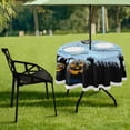 thumbnail image 7 of Coolnut 60" Halloween Pumpkin Outdoor Round Tablecloth, Waterproof Stain-Resistant Non-Slip Circular Tablecloth with Umbrella Hole and Zipper for Tabletop Backyard Party BBQ Decor, 7 of 7