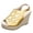 Gold, variant on Raffia Wedge Sandals for Women Peep Toe Platform Slingback Heels Hollow out Retro Leather Slip on Dressy Summer Beach Slides Red Size 6.5