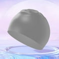 thumbnail image 4 of Fgnfyis Adult Unisex Solid Color Sports Headband Swim Cap for Active Water Sports and Training Grey One Size, 4 of 4