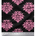 thumbnail image 1 of Soimoi Silk Fabric Seamless Baroque Damask Printed Fabric 1 Yard 42 Inch Wide, 1 of 3