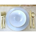 thumbnail image 5 of " OCCASIONS " 150 Piece set (25 Guests)-Wedding Plastic Plates & cutlery -Disposable Dinnerware 10.25'', 7.5'' + Silverware w/double fork (Bali in Blue & Gold), 5 of 8