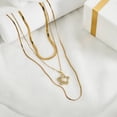 thumbnail image 2 of Juego de Collar con Capas de 3 Pzas JeenMata con Dijes de Estrellas Chapados en Oro Amarillo, 2 of 5