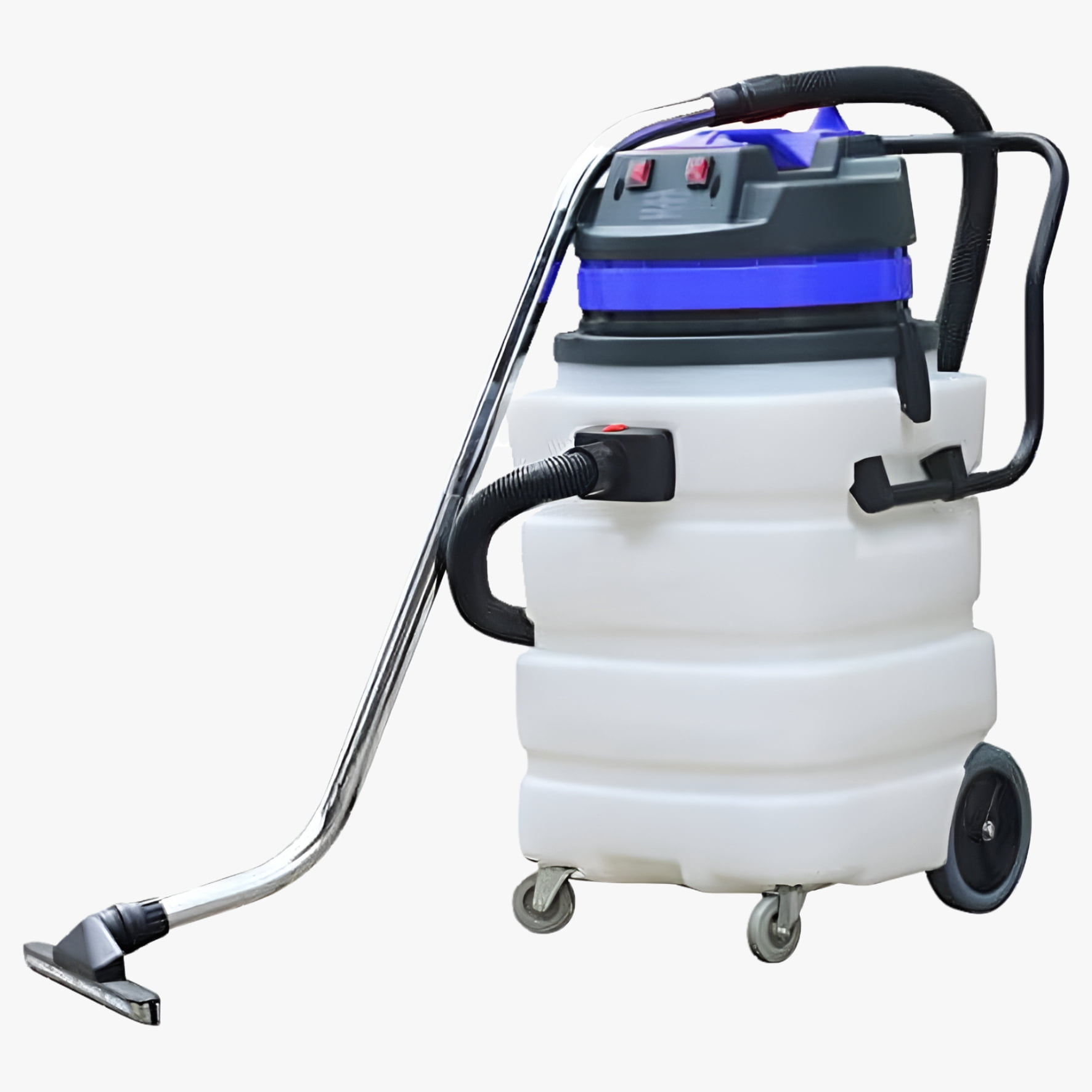 Industrial Vacuum Cleaner Wet/Dry - 2 Motors - Front Squeegee - 24 Gallon