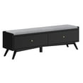 thumbnail image 2 of Home Square 2 Piece Furniture Set with Wood Bench and Console Table in Black, 2 of 17