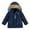 Navy, variant on PINQI Toddler Windproof Snowsuit Children Winter Boy Jacket Coat Hooded Coat Fashion Kids Warm Clothes Jacket Boys Fashion Windbreaker with Pocket(Black,3 Years)