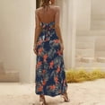 thumbnail image 5 of Fesfesfes Women Dress Bohemian Beach Camis Sleeveless V-neck Halter Backless Elasty Long Dress Under $10, 5 of 8