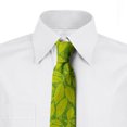 thumbnail image 2 of Botanical Necktie, Nature Eco Art Leaves, Dress Tie, 3.7", Lime Green Yellow Green, by Ambesonne, 2 of 3