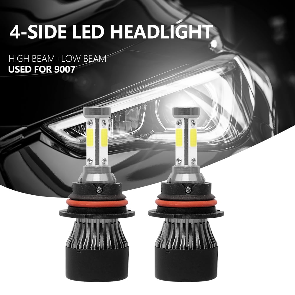 7000LM H4 LED Headlight Bulbs Conversion Kit 60W Full Lights High Beam 360 Degree Lighting for Car Lamp Replacement-White 6000K ,9005 