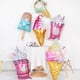 thumbnail image 1 of Globo de aluminio con forma de cono de helado, globo de película de aluminio, decoración de fiesta de verano con forma de helado, papel de aluminio para niños, 1 of 3
