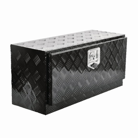 Alum Underbody Truck Tool Box 30"x12"x14“ Trailer Storage w/Lock T-Handle Latch