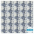 thumbnail image 3 of Mi Alma Peel and Stick Delft Vintage Hassle-Free D26 Vinyl Tile Stickers, Light Blue, 12" x 12" (24-Pack), 3 of 7