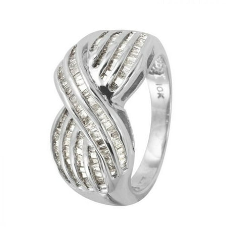 Foreli 1.05CTW Diamond 10k White Gold Ring