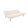 DHP Nola Futon, White Faux Leather