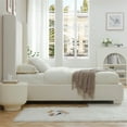 thumbnail image 2 of Jeffrey King Size Velvet Upholstered Bed Frame in Cream, 2 of 7