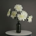 thumbnail image 2 of Efavormart Pack of 2 | 20" Ivory Dahlia Flower Bushes, Artificial Wedding Bouquets, 2 of 11
