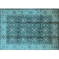 thumbnail image 1 of Ahgly Company Indoor Rectangle Oriental Light Blue Traditional Area Rugs, 6' x 9', 1 of 4