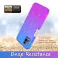 thumbnail image 4 of T-Mobile Revvl 6 Pro 5G Case, Rosebono Hybrid Glitter Sparkle Transparent Colorful Gradient TPU Skin Cover Protection Case For T-Mobile Revvl 6 Pro 5G (Teal/Purple), 4 of 4