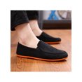 thumbnail image 3 of Fangasis Men Loafers Flat Casual Walking Shoes Comfort Flats Daily Cloth Moccasin Black 2# 9, 3 of 3