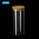 thumbnail image 3 of Uxcell tarro de vidrio de 29 oz con tapa de bambú hermética, recipiente de cocina de vidrio, tarro de almacenamiento de alimentos claro (20x8cm), 3 of 6
