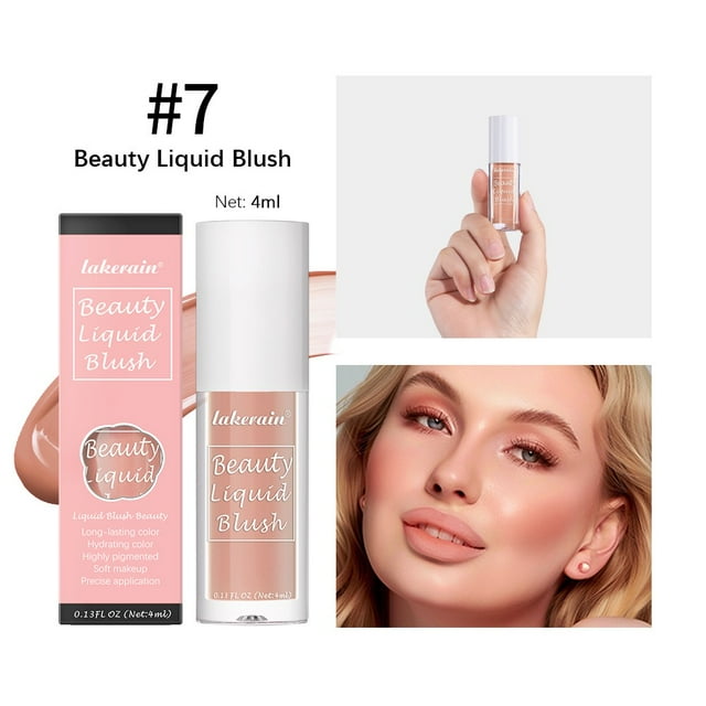 Mareep Blush Creamy Cheek Color Cheek Tint Cheek RougeLight and Transparent Liquidpowder Blusher Creates Natural Color 4ml