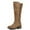 Tan, variant on Pennysue Women's Knee High Boots Tan 2 Inch Side Zipper Boots 7.5M