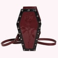 thumbnail image 2 of Moontgen Women Coffin Satchel Bag Cartoon Pu Leather Halloween Sling Purse (Style 1), 2 of 9