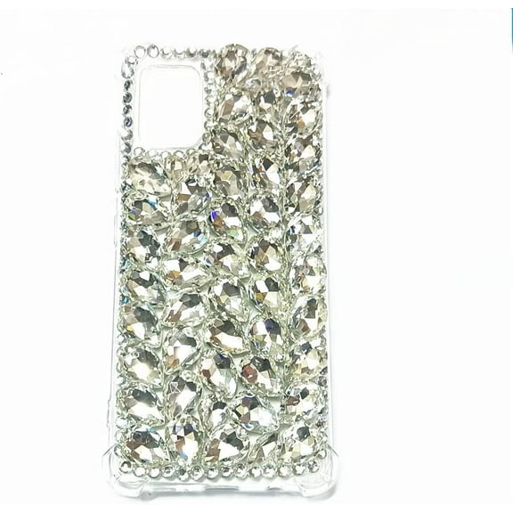 Case for Moto G Stylus 5G 2023,Moto G Stylus 5G 2023 Case,3D Handmade Sparkle Stunning Stones Crystal Diamond Bling Glitter Phone Case for Motorola Moto G Stylus 5G 2023 (A Full White)