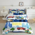thumbnail image 6 of jejeloiu Cartoon Poloce Car Queen Comforter Set,Equipment Vehicle Bedding Sets,Moderb City Bedding Comforter Set For Teens,Luxury Bedroom Decor Reversible,3-Piece, 6 of 8