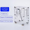 thumbnail image 3 of Boîtier d'ordinateur portable de petite taille, coque en plexiglas, boîtier compact pour PC de bureau, carte mère Mini-ITX, alimentation flexible, 3 of 3