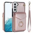 thumbnail image 1 of Elegante funda multifuncional tipo cartera para Samsung S23 Plus con correas, ranura para tarjetas, soporte para anillo, protección para cámara, material de PU, a prueba de golpes, antigolpes., 1 of 5