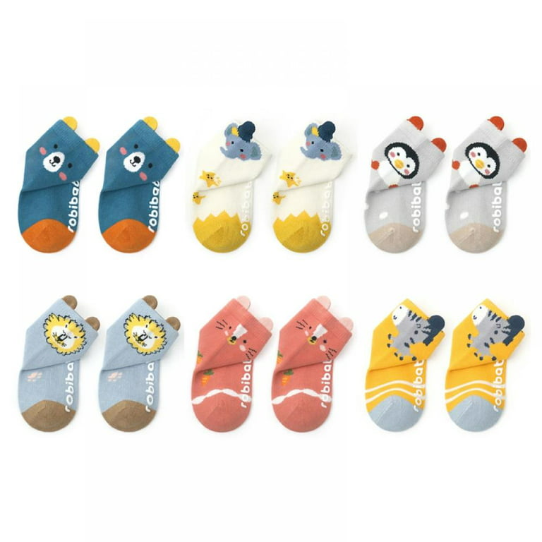 Cartoon Dispensing Baby Floor Socks, Baby Toddler Trampoline Socks,  Three-dimensional Version Non Slip Socks (1-5Years)