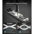 thumbnail image 2 of Laptop Stand, Foldable Riser Laptop Stand 6 Angles Adjustable, Anti-Slip Ventilated Aluminum Stand Compatible with Laptop, Tablet –Silver, 2 of 5