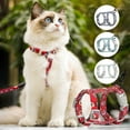 thumbnail image 2 of Biplut 1 Set Pet Leash Back Strap Adjustable Flower Print Buckle Anti-escape No Constraint Decorative Easy to Wear High Strength Dog Leash Back Strap Pet Supplies (Light Green,S), 2 of 13