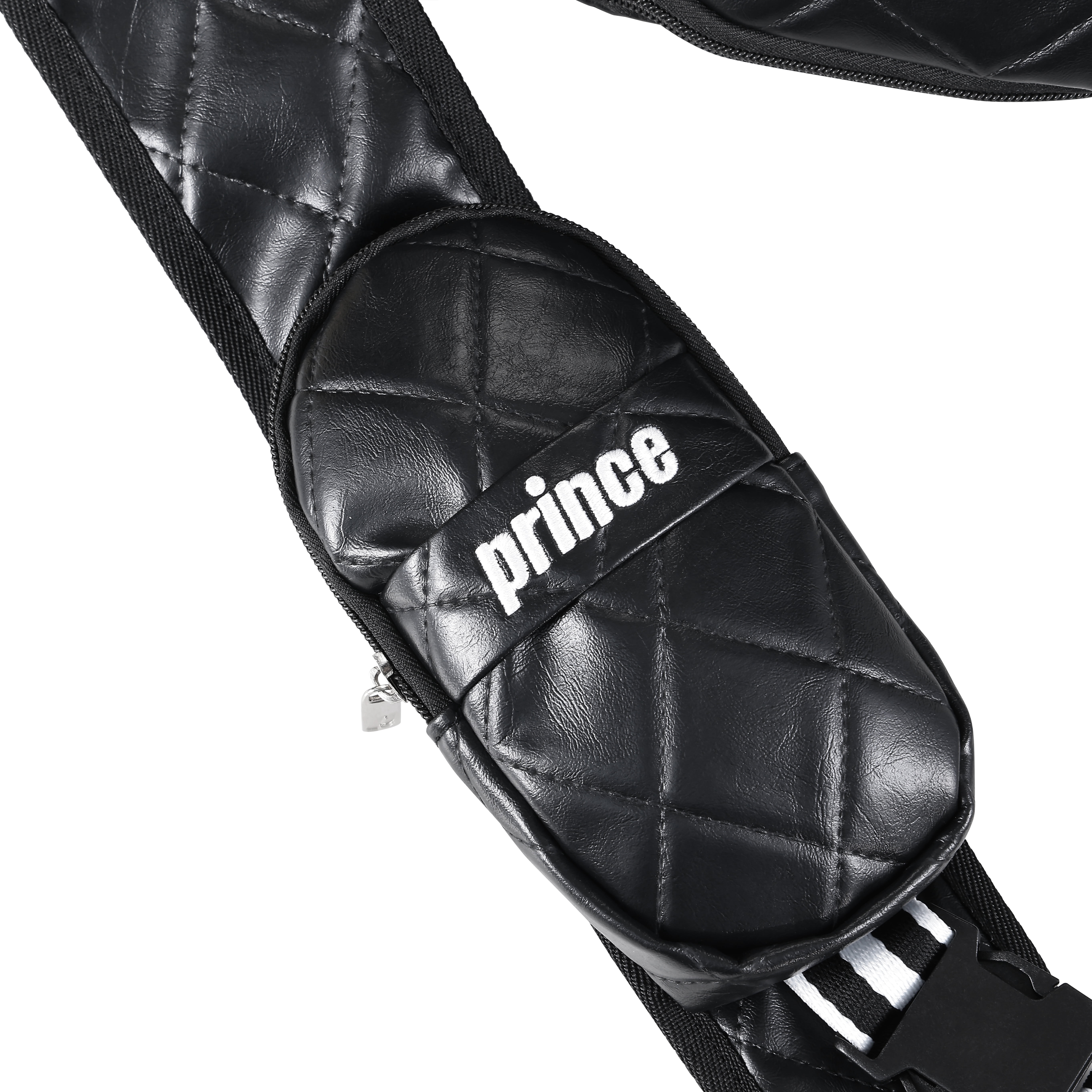 Prince Multi-Sport Racket Bag – Black Quilted Sling Backpack with Shoulder Pocket
