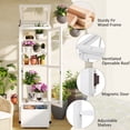 thumbnail image 2 of MAYEERTY 62.4'' Tall Mini Wood Garden Greenhouse with Storage Box and Adjustable Shelves – Portable Cold Frame for Indoor & Outdoor Use, 2 of 9