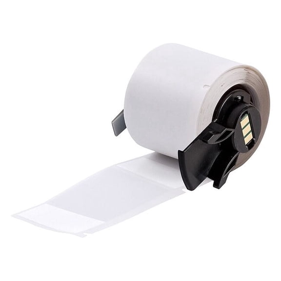 Brady Wraparound Label, White, Vinyl, 1-1/2 in W M6-157-427