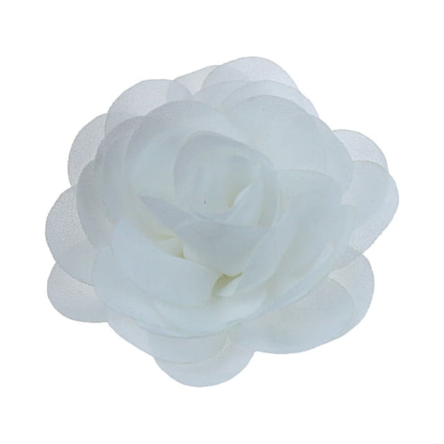 Inteprter Abalorios para perros, flor, perla, gasa, pajarita para gatos, banda elástica, suministros llamativos para mascotas, accesorios de Decoración blanco crudo