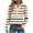 #0008-Multicolor, variant on Uoodti Women's Long Sleeve Shirts Fall Fashion V-Neck Dressy Casual Button Tops Trendy Henley Blouses Gift Cute Work Outfits Clo thes