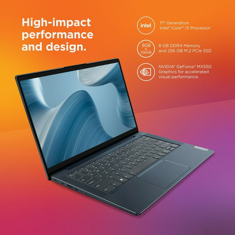 Lenovo Ideapad 5i 14" FHD Laptop, Intel Core i5-1135G7, 8GB RAM, 256GB SSD, Windows 11 Abyss 82FE00UHUS - Walmart.com